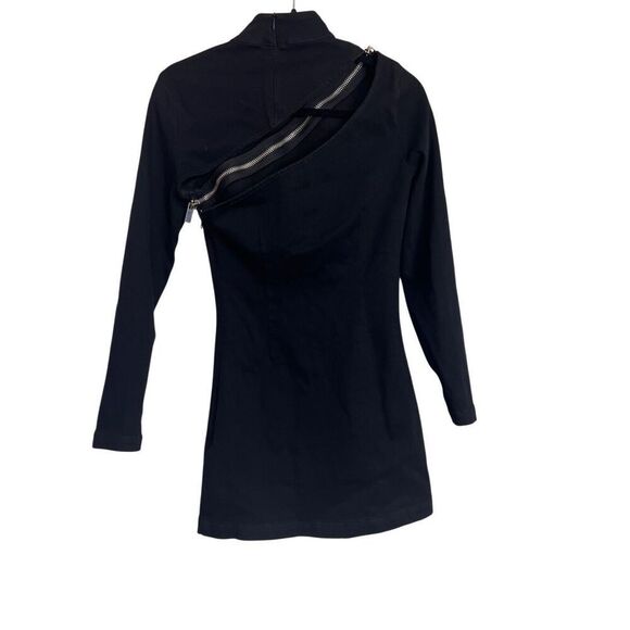 Revolve SER.O.YA Dress Womens Small Black Blondie Denim Mini Long Sleeve NWT - Picture 4 of 14